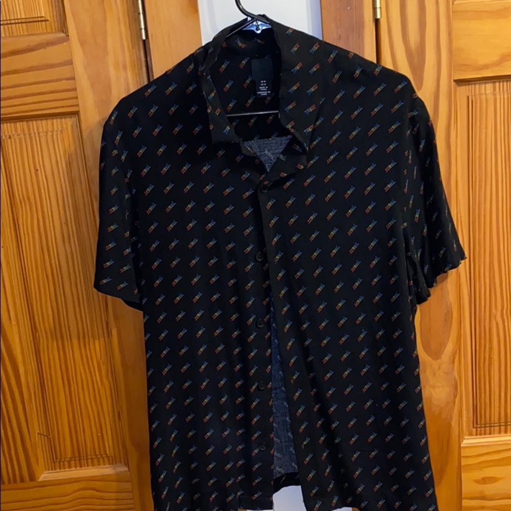 Short sleeve Pride button up